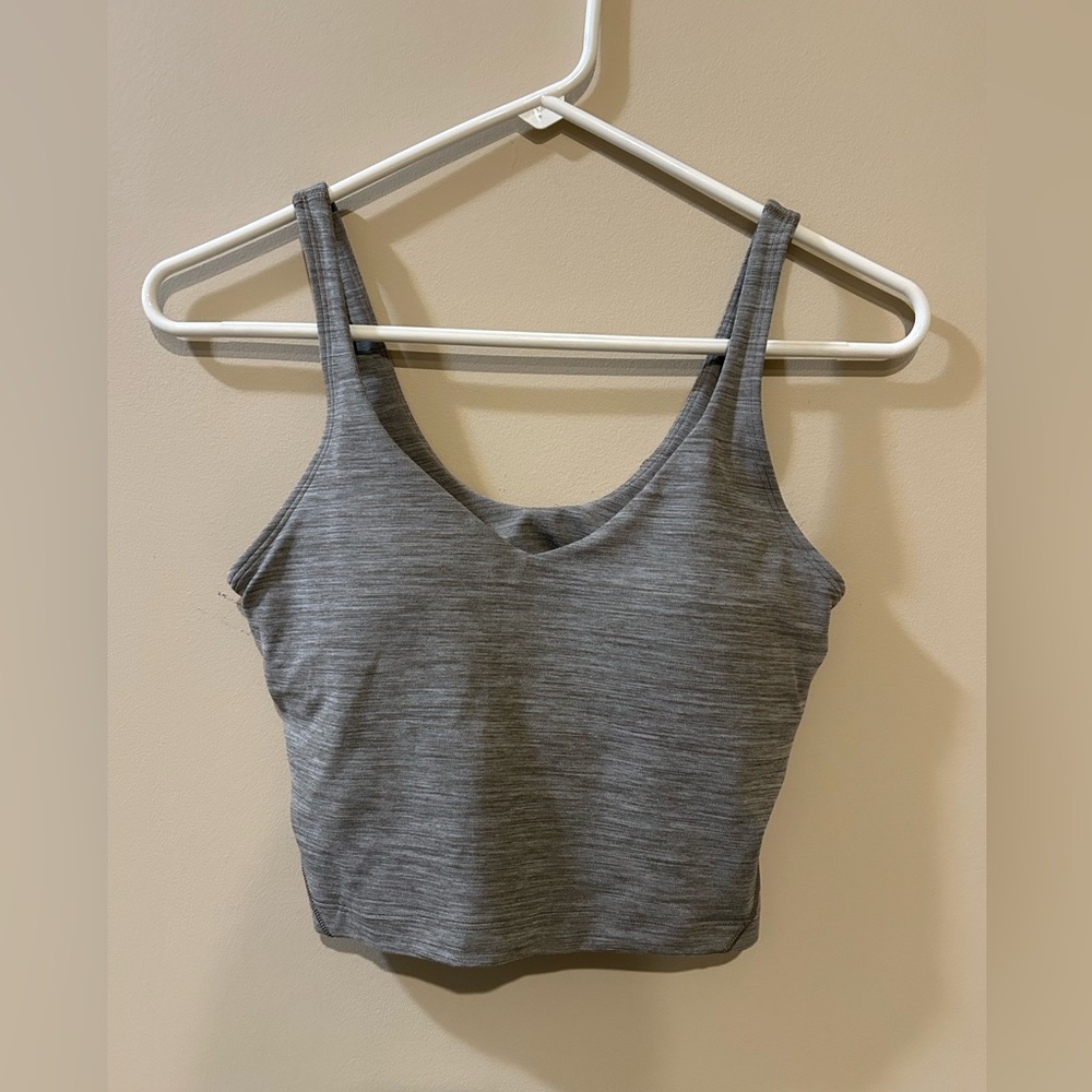 Gray Sleeveless Crop Top